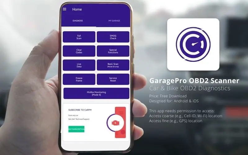 Garage Pro app